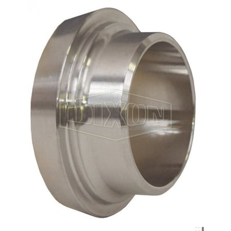 Dixon DIN Welding Liner, Fitting/Connector Type: Liner, DN65 Nominal Size, 1.26 in Thickness, 316 SS, 3.39 14A-R250DIN